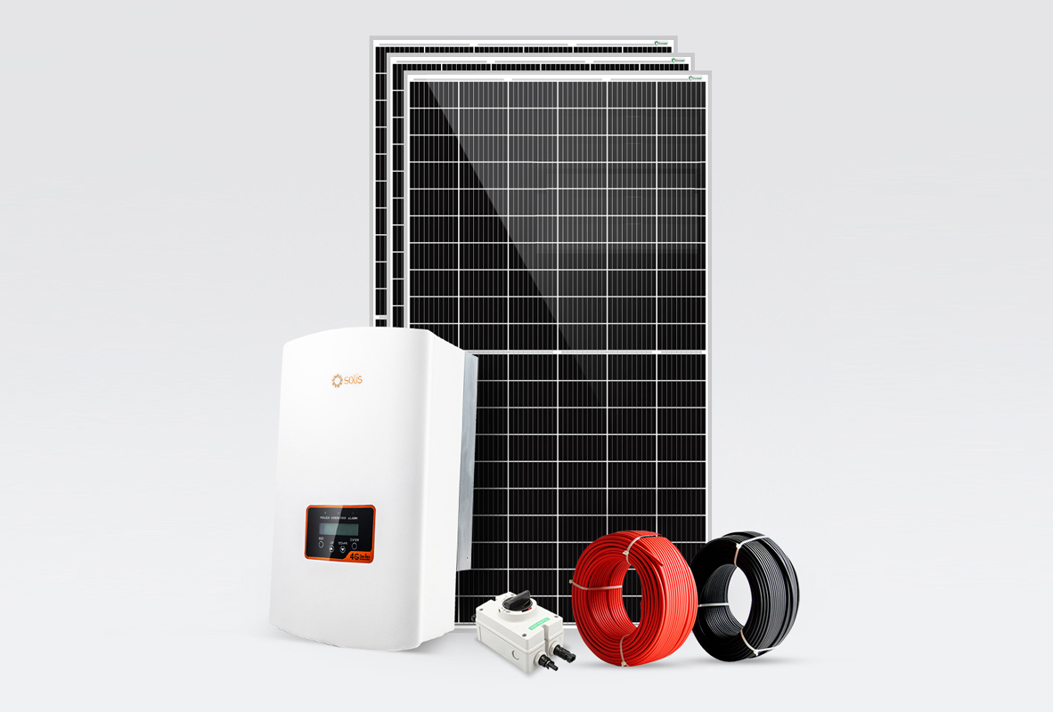 What equipment does the solar power system consist of?