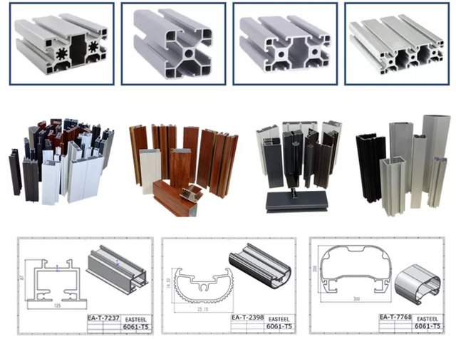 6063 Anodized rectangular Aluminum Profile for shower enclosures