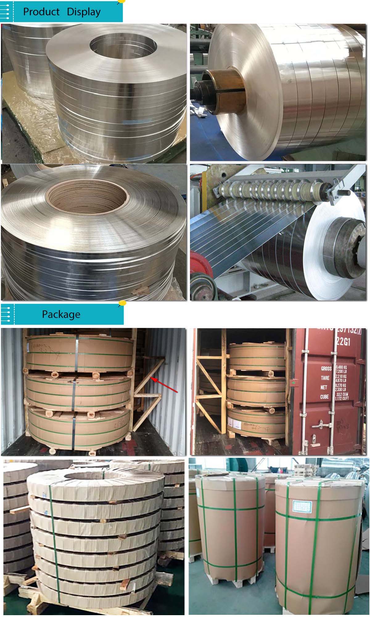 aluminum strip product and packing