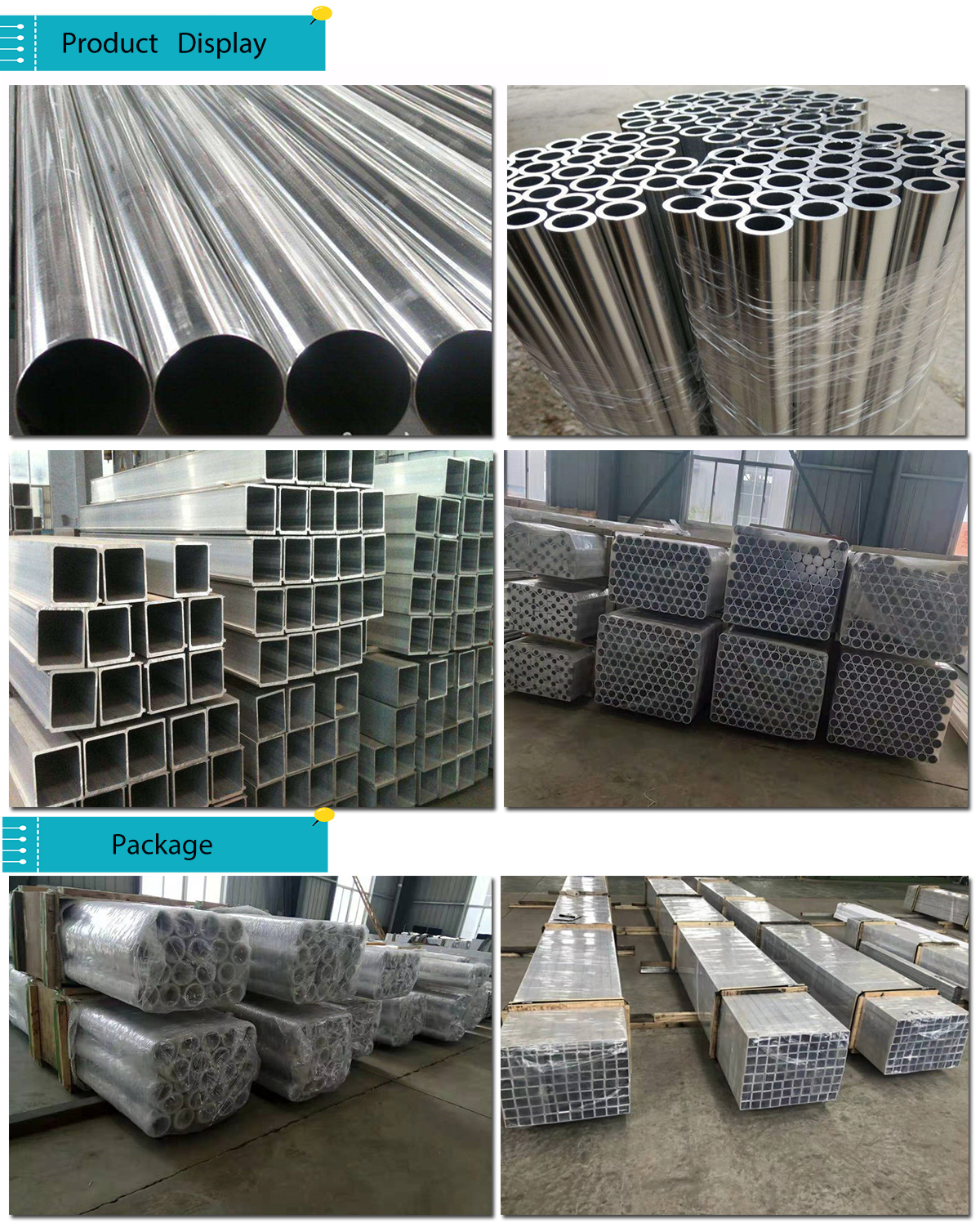 aluminum tube show and packing